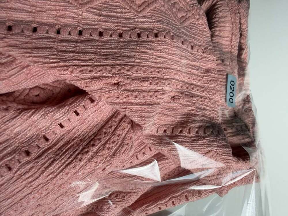 Frye Women's Rose Mauve Boho Knit Long Sleeve V Neck Pullover Blouse Large - Picture 8 of 8
